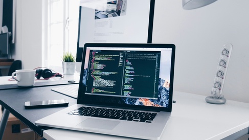 Picture of laptop and coding