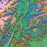Tessera embeddings over the mountainous region of Trentino, Italy. Credit: James Ball / Tessera, University of Cambridge.