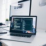 Picture of laptop and coding