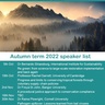 CCI Seminars Autumn 2022
